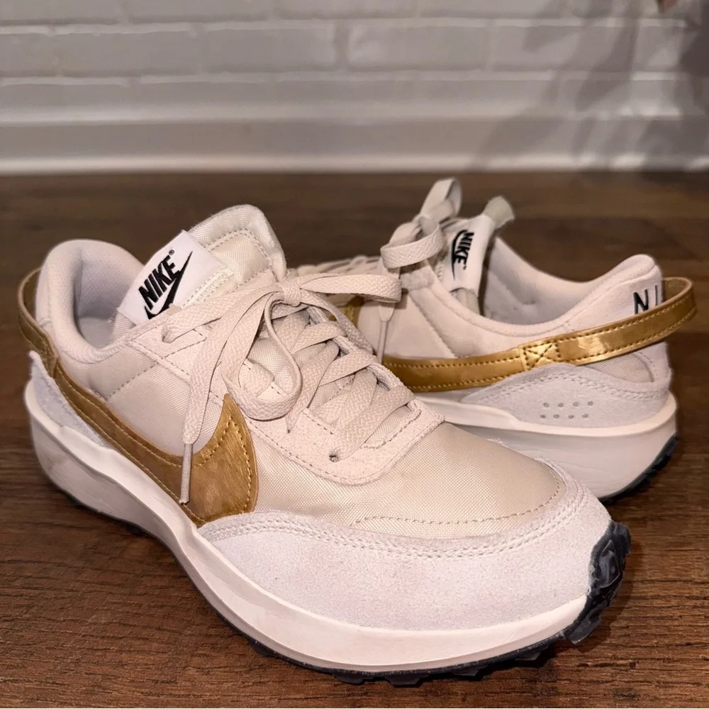 Nike Waffle Debut Women’s Metallic Gold Nike Silhouette Sneakers